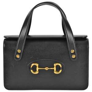 GUCCI Authentic Black Horsebit Bag